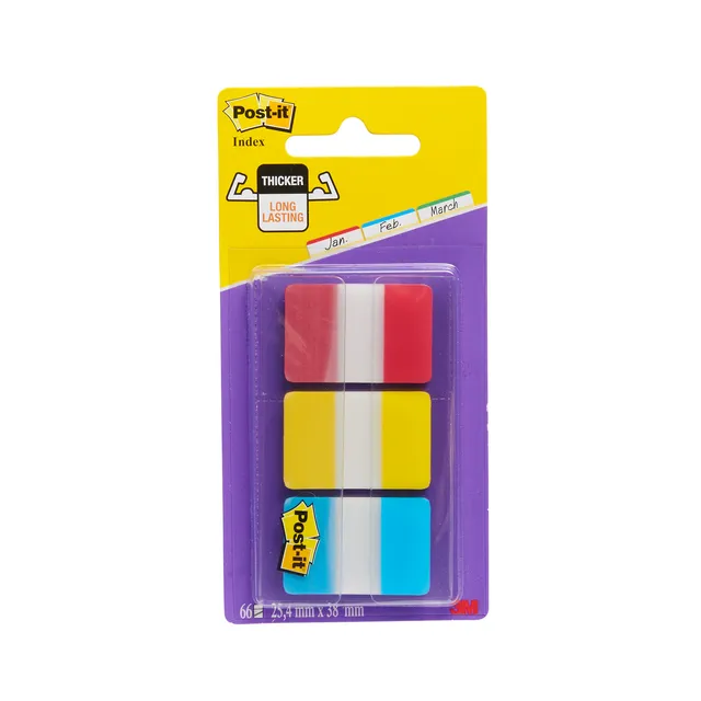 Indextabs Post-it 686RYB 25.4x38.1mm strong blauw