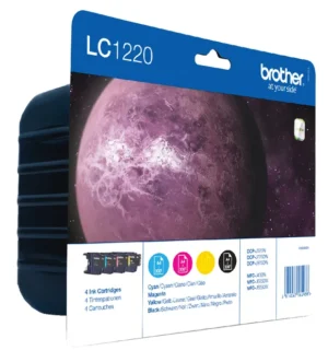 Inktcartridge Brother LC-1220VALBP zwart + 3 kleuren-1
