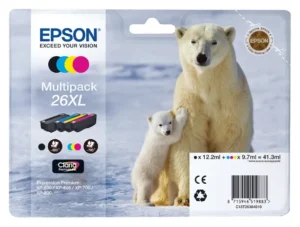 Inktcartridge Epson 26XL T2636 zwart + 3 kleuren-1