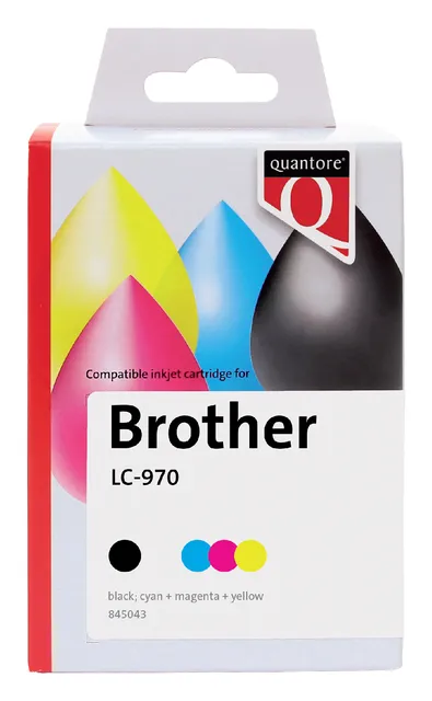 Inktcartridge Quantore alternatief tbv Brother LC-970 zwart + 3 kleuren-1