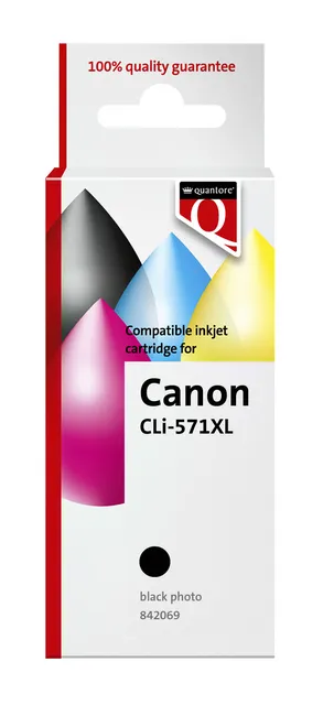Inktcartridge Quantore alternatief tbv Canon CLI-571XL zwart-1