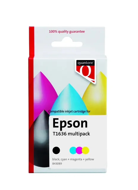 Inktcartridge Quantore alternatief tbv Epson 16XL T1636 zwart + 3 kleuren HC-1
