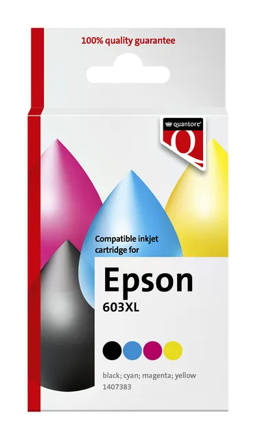 Inktcartridge Quantore alternatief tbv Epson 603XL zwart + 3 kleuren-1