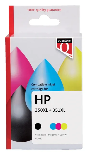 Inktcartridge Quantore alternatief tbv HP CB336EE CB338EE 350XL 351XL zwart en kleur-1