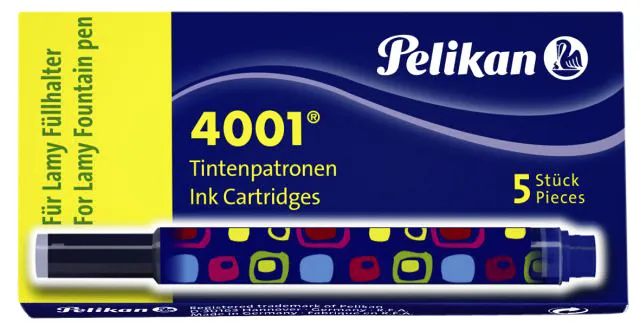 Inktpatroon Pelikan 4001 voor Lamy vulpen blauw doosje à 5 stuks-1