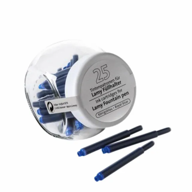 Inktpatroon Pelikan voor Lamy vulpen koningsblauw pot à 25 stuks-1