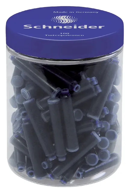 Inktpatroon Schneider din koningsblauw pot à 100 stuks-1
