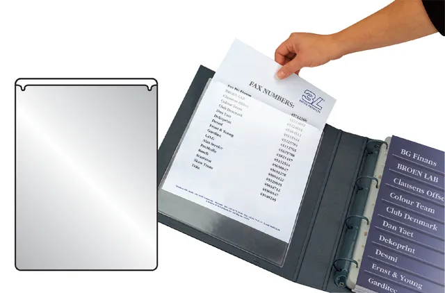 Insteektas Djois U-map 158x220mm zelfklevend PP transparant 10 stuks-1