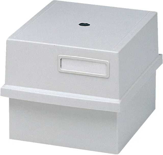 Kaartenbak Exacompta A6 kort kunststof grijs-1