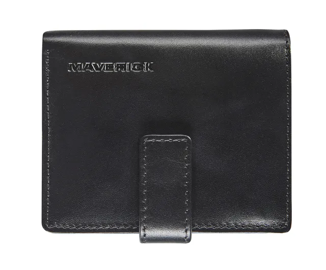 Kaarthouder Maverick All Black compact RFID leer zwart-1