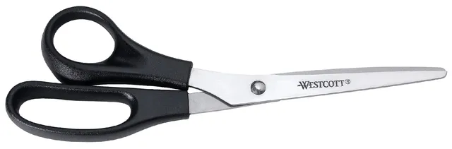 Kantoorschaar Westcott 210mm met kunststof grip linkshandig rvs-1