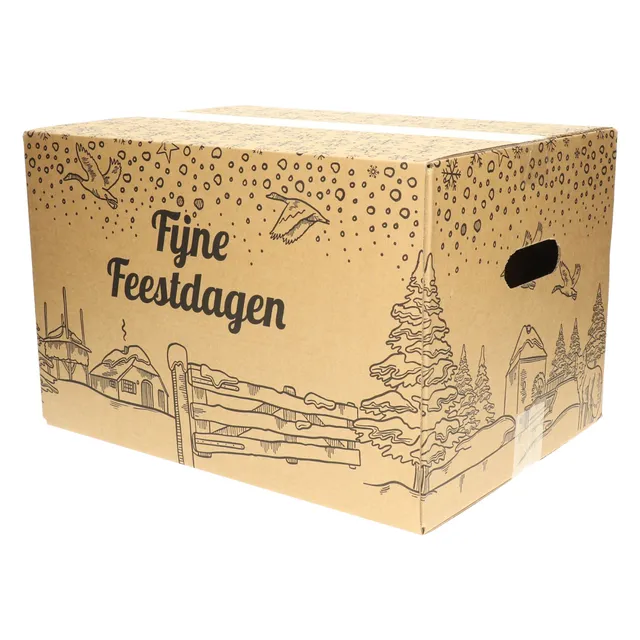 Kerstdoos IEZZY bedrukt Holland-2 390x290x250mm zwart-1