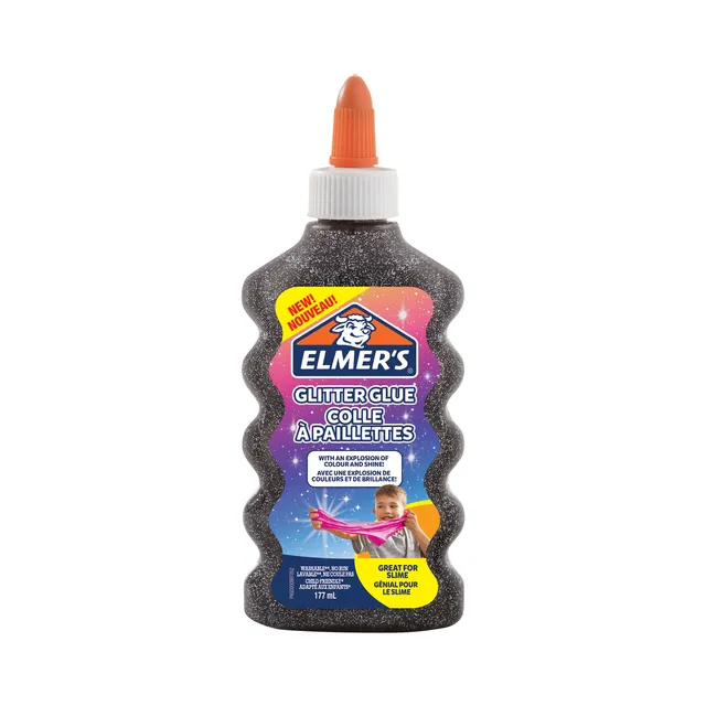 Kinderlijm Elmer's glitter zwart-1