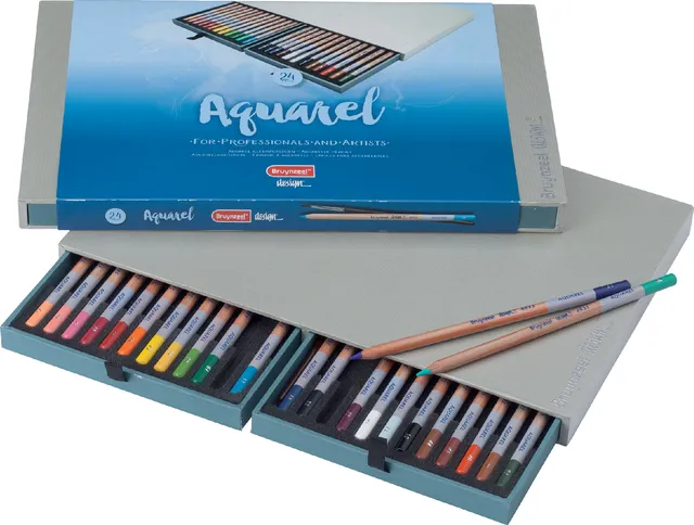Kleurpotloden Bruynzeel 8835 Design aquarel 24stuks assorti-1