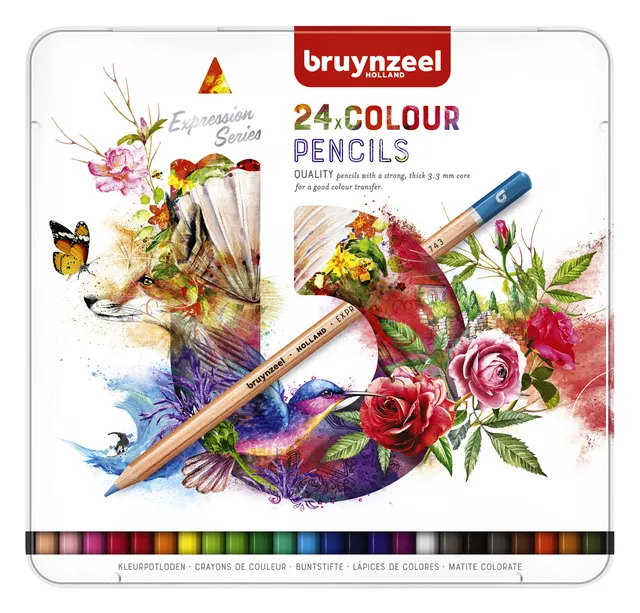 Kleurpotloden Bruynzeel Expression colour blik à 24 stuks-1