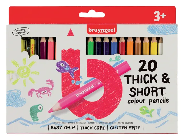 Kleurpotloden Bruynzeel Kids Kortjakje blister à 20 stuks assorti-1