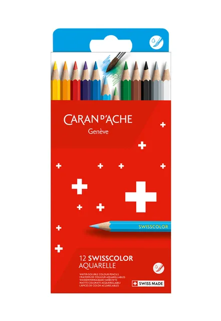 Kleurpotloden Caran D'ache aquarel doos à 12stuks-1
