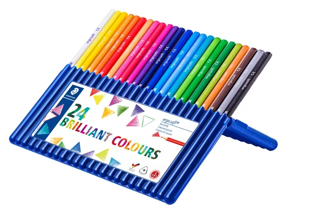 Kleurpotloden Staedtler Ergosoft driekantig 24stuks assorti-1