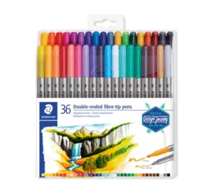 Kleurstift Staedtler 3200 dubbele punt fijn en ultrafijn etui à 36 kleuren-1