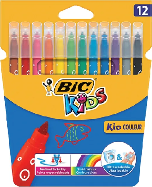Kleurstiften BicKids kid couleur  medium assorti etui à 12 stuks-1