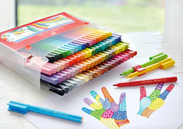 Kleurstiften Faber-Castell Connector assorti cadeauset à 80 stuks-3