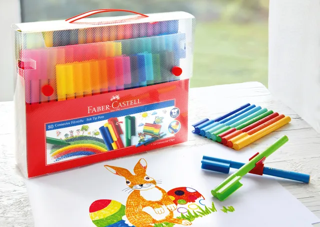 Kleurstiften Faber-Castell Connector assorti cadeauset à 80 stuks-5
