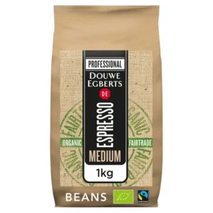 Koffie Douwe Egberts espresso bonen medium roast Organic en Fairtrade 1kg-1