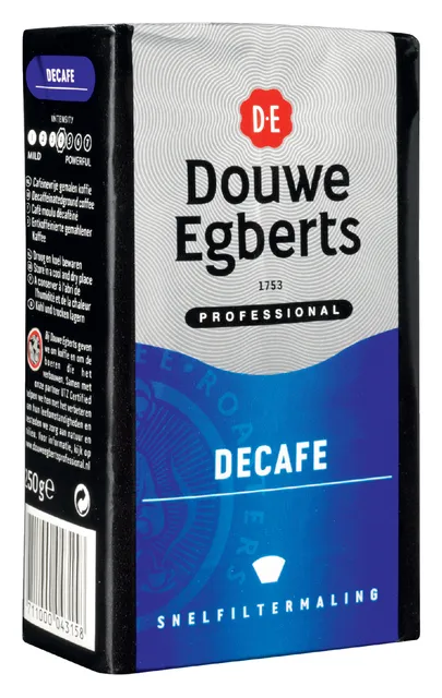 Koffie Douwe Egberts snelfiltermaling decafe 250gr-2