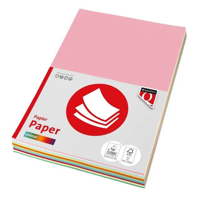 Kopieerpapier Quantore Colour A4 120gr 10 kleuren x 10 vel 100 vel-1