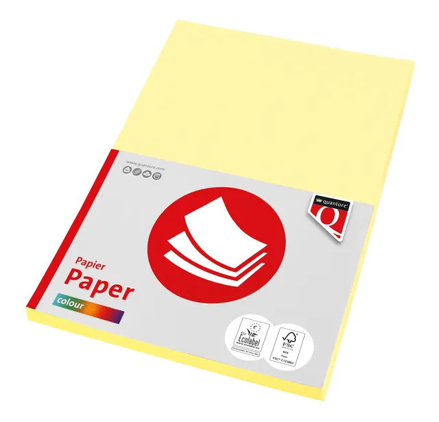 Kopieerpapier Quantore Colour A4 120gr kanariegeel 100 vel-1