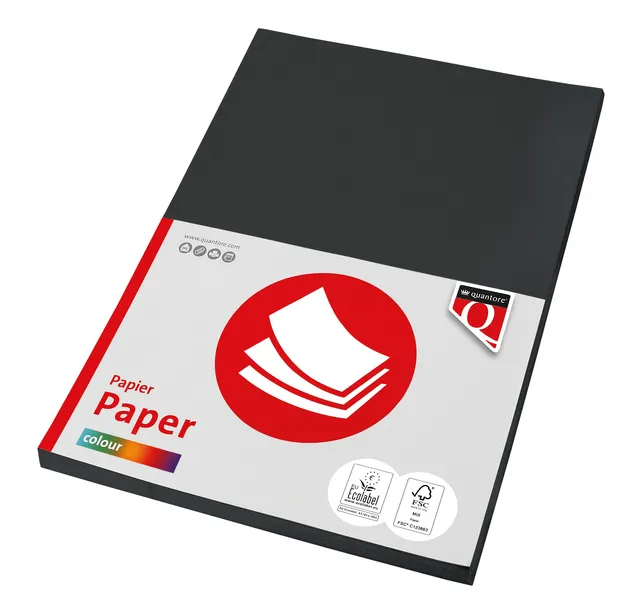 Kopieerpapier Quantore Colour A4 120gr zwart 100 vel-1