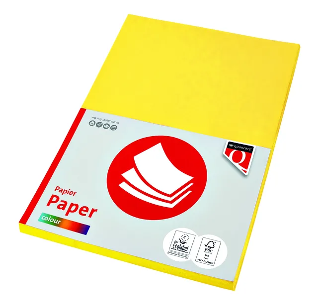Kopieerpapier Quantore Colour A4 160gr geel 50 vel-1