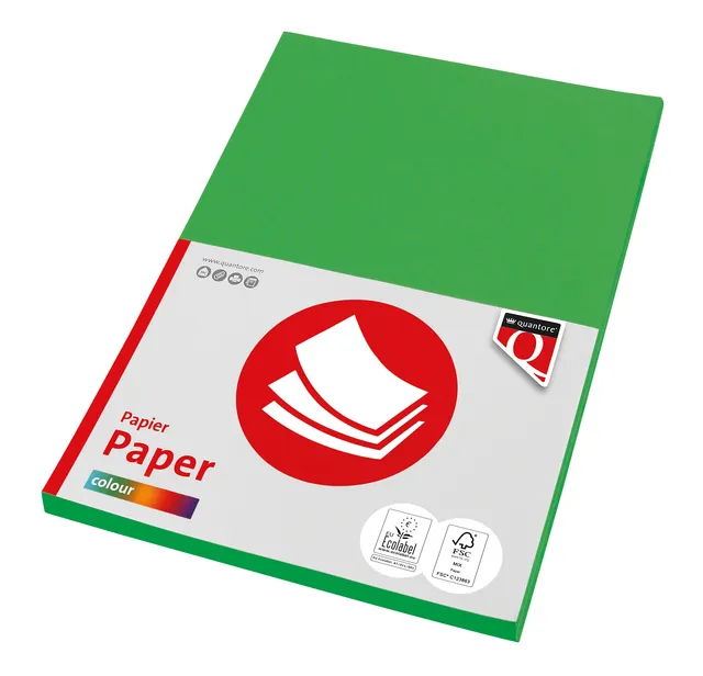 Kopieerpapier Quantore Colour A4 160gr grasgroen 50 vel-1