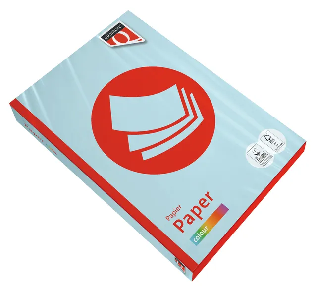 Kopieerpapier Quantore Colour A4 160gr lichtblauw 250 vel-1