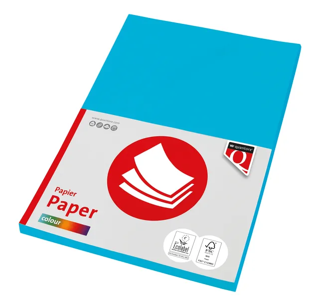 Kopieerpapier Quantore Colour A4 80gr azuurblauw 100 vel-1