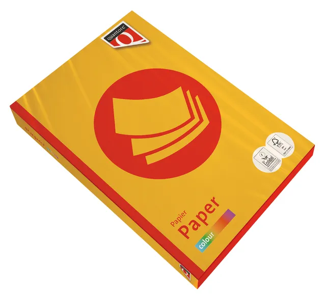 Kopieerpapier Quantore Colour A4 80gr diepgeel 500 vel-1