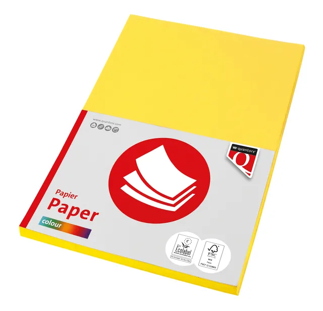 Kopieerpapier Quantore Colour A4 80gr geel 100 vel-1