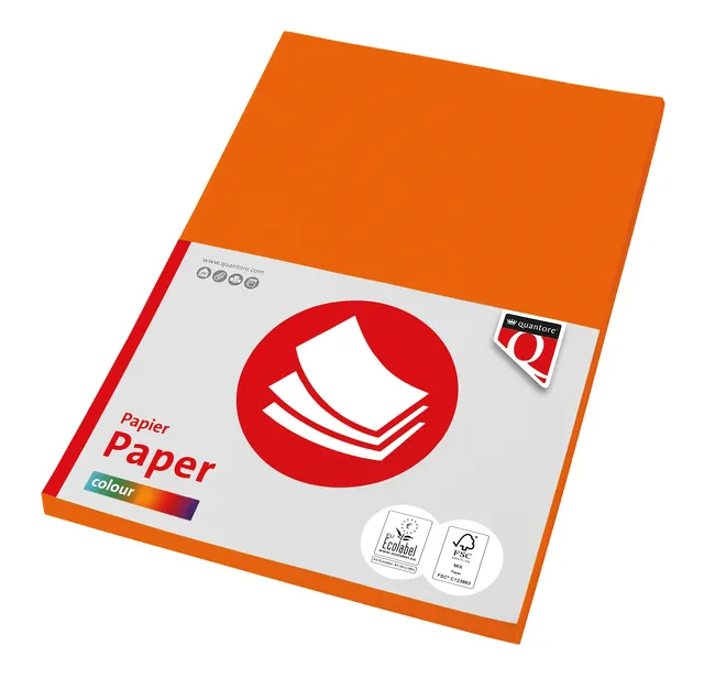 Kopieerpapier Quantore Colour A4 80gr oranje 100 vel-1