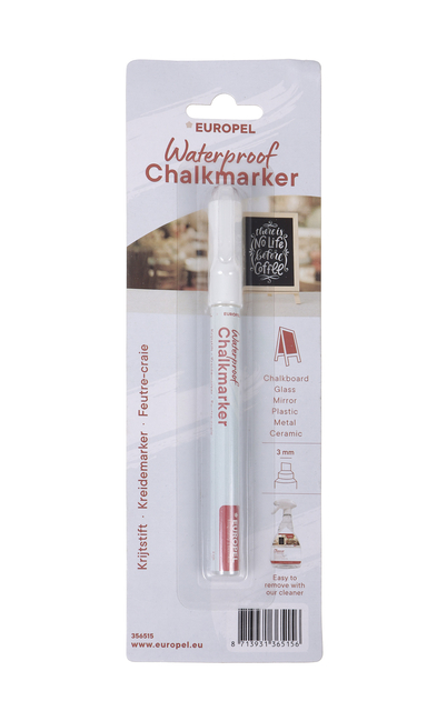 Krijtstift Europel watervast 1-3mm wit blister 1 stuk-1