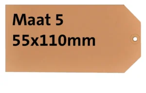 Label karton nr5 200gr 55x110mm chamois 1000 stuks-1