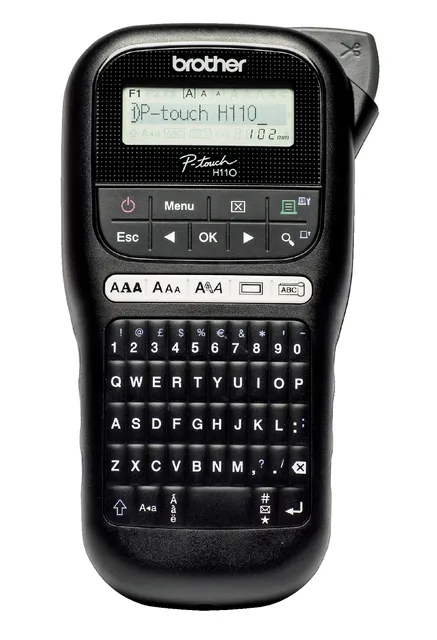 Labelprinter Brother P-touch TZe PT-H110 draagbaar qwerty 12mm zwart-1