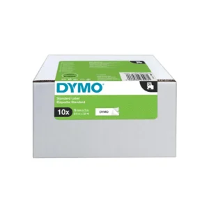 Labeltape Dymo LabelManager D1 polyester 19mm zwart op wit 10 stuks-1