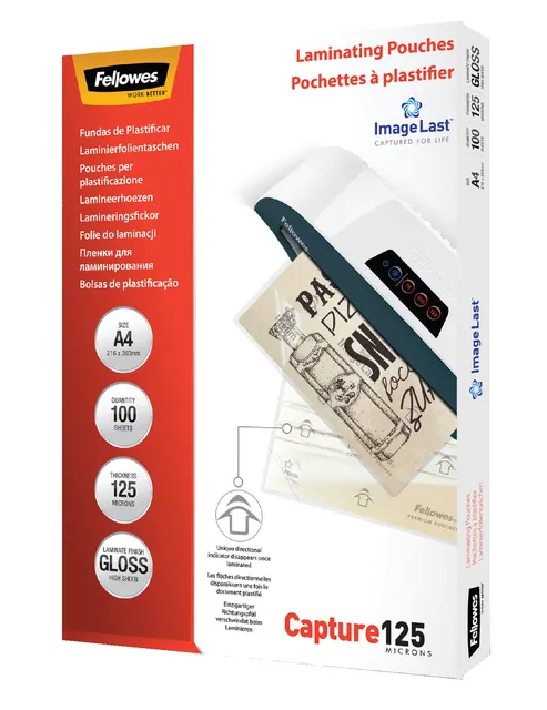 Lamineerhoes Fellowes A4 2x125micron glans 100 stuks-1
