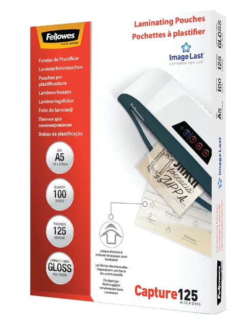 Lamineerhoes Fellowes A5 2x125micron glans 100 stuks-1
