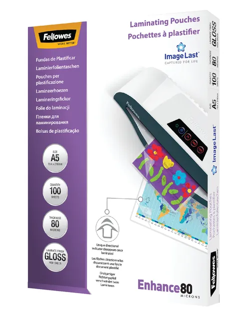 Lamineerhoes Fellowes A5 2x80micron glans 100 stuks-1