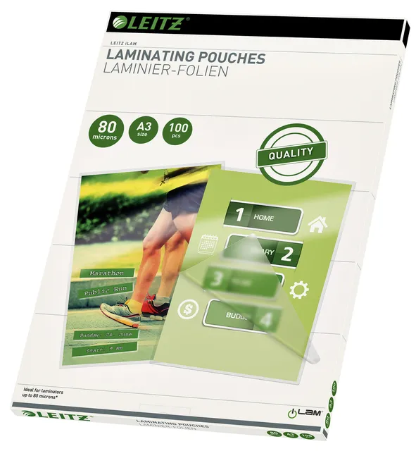 Lamineerhoes Leitz iLAM A3 2x80micron EVA 100 stuks-1