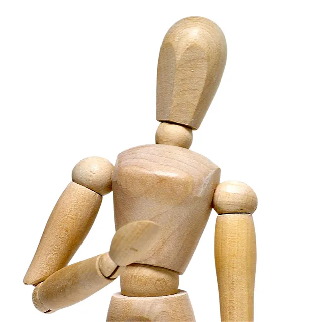 Ledenpop vrouw 30 cm ongelakt-1