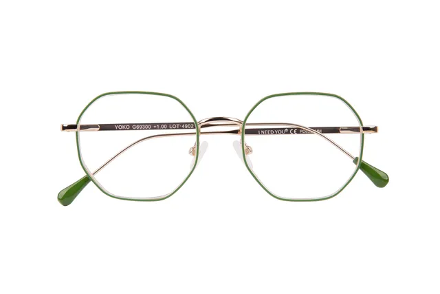 Leesbril I Need You +1.00 dpt Yoko groen-goud-1