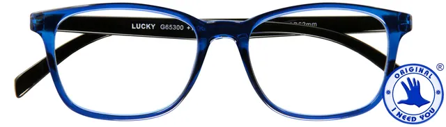 Leesbril I Need You +2.00 dpt Lucky blauw-zwart-1