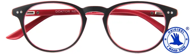 Leesbril I Need You +2.50 dpt Dokter New grijs-rood-1